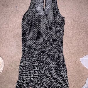 Black and white romper